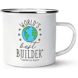 World's Best Builder Enamel Mug Cup