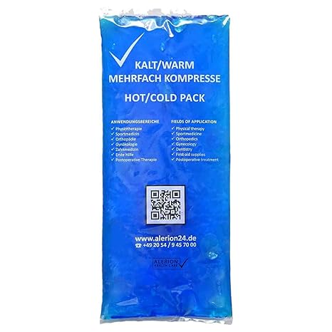 3 Stück 12 cm x 29 cm Kalt Warm Kompresse Mehrfachkompresse Wiederverwendbar Coolpack Mikrowellen geeignet Ideal für Sport un