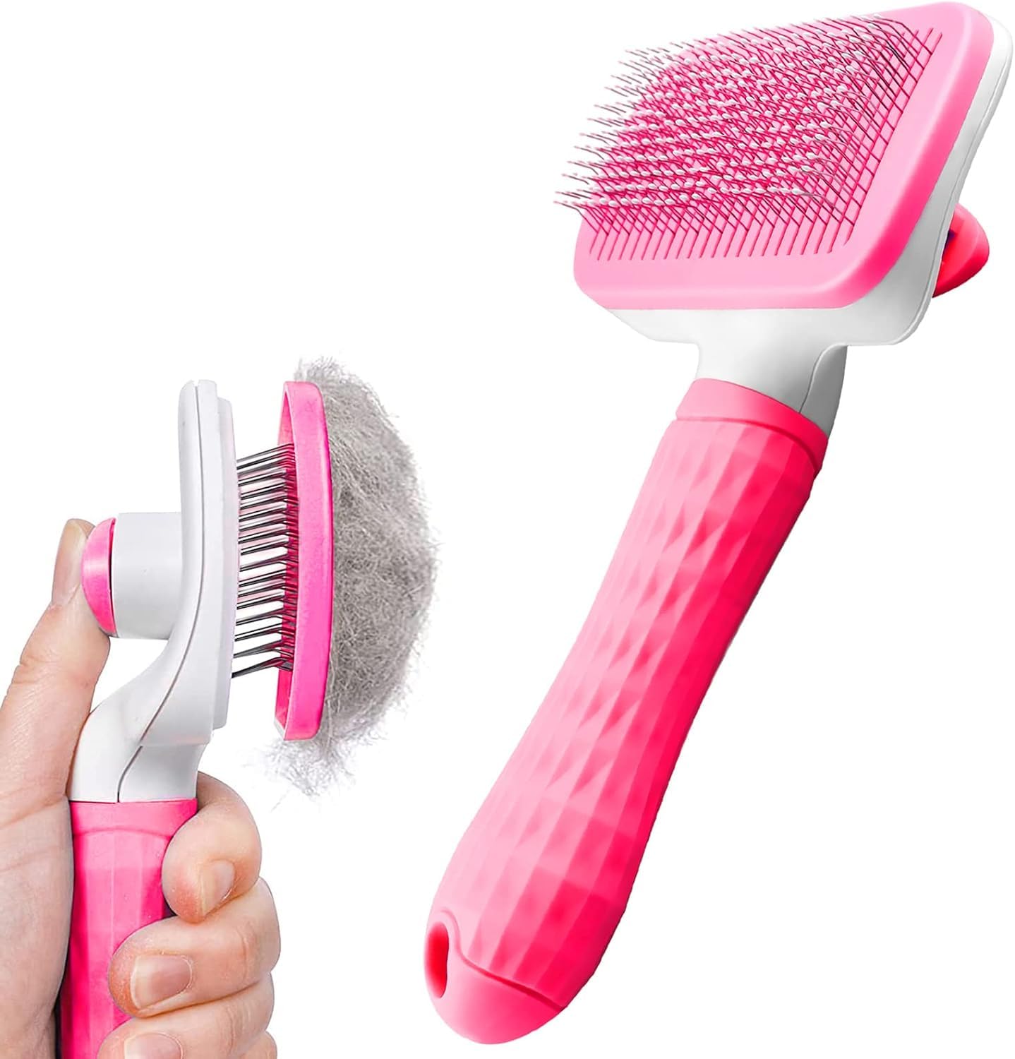 Broccy Pet Hair Remover, Dog & Cat Brush, Effortless Pet Hair Removal, Multi-Surface Cleaning, Eco-Friendly, Pink