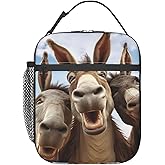 VANZEV Lunch Box for Kids Girls Boys Funny Donkey Lunch Bag Cooler Tote Reusable Insulated Lunch Bag Container Gifts for Office Picnic Travel Work School
