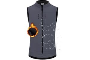 YKYWBIKE Cycling Vest for Men Sleeveless Cycling Jacket Fleece Biking Vest Ykk Full Zip Cycling Gilet Windproof Bike Vest
