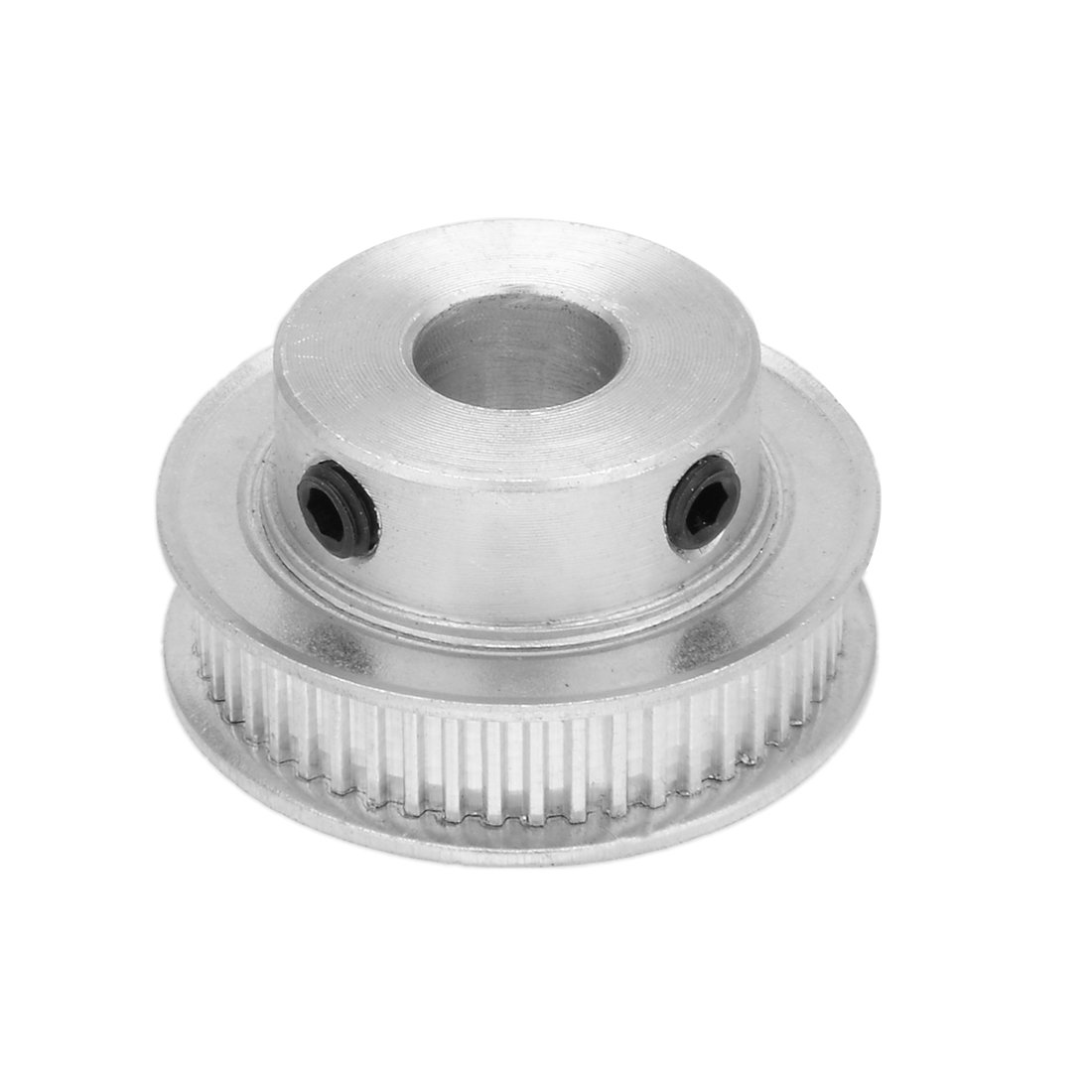 sourcingmap Aluminum MXL 50 Teeth 10mm Bore Timing Belt Idler Pulley Synchronous Wheel 6mm Belt Silver Tone for 3D Printer CNC