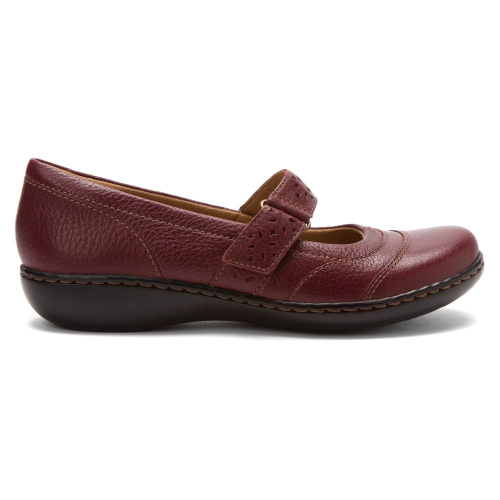 CLARKS Women's Ashland Lux,Burgundy Tumbled,US 5.5 M - Image 3