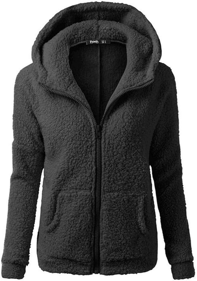 ThinIce Women Fashion Casual Solid Zipper Winter Hooded Coat Outwear Fashion Hoodies