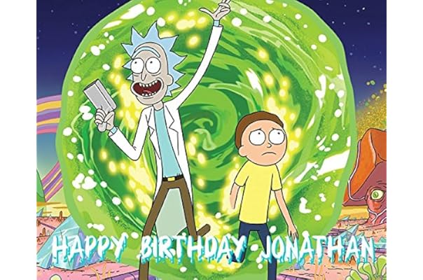 rick and morty cake toppers