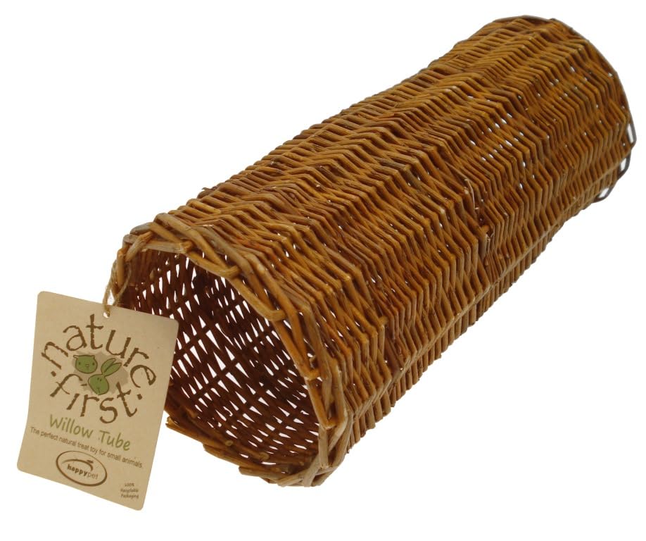 Nature First Large Willow Tube Playing Hiding Toy Teeth Trimmer for Hamsters, Rats & Small Animals - 32cm