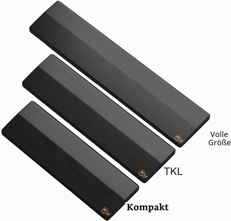 Ergonomische Holz Tastatur Handballenauflage (Kompakt) in Onyx — Foto 7 von 7