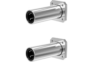 Skweawert 2PCS LMK8LUU Square Flange Linear Ball Bearings, 8mm Bore Dia, 15mm OD, 45mm Length with Double Side Rubber Seal for CNC,3D Printer