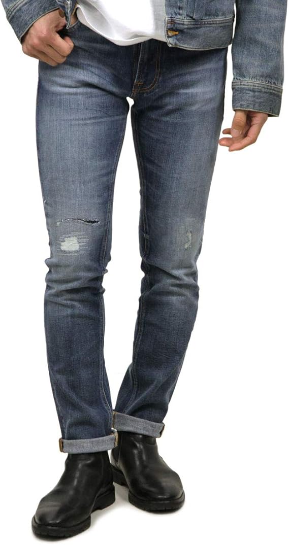 Amazon ヌーディージーンズ Nudie Jeans 正規販売店 メンズ ジーンズ シンフィン Thin Finn Jeans Worn True 013 1197 コード ジーンズ 通販
