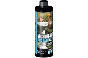 Microbe-Lift Bird Bath Clear Two-in-One Water Cleaner – 4 Oz – Safe for Birds, Fish & Frogs – Cleans Outdoor Birdbaths & Fountains – Natural Formula, Prevents Stains & Cloudiness