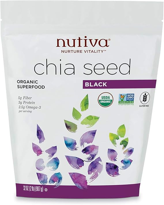 Nutiva Organic Chia Seeds Black, 32 Ounce Amazon.ca Grocery