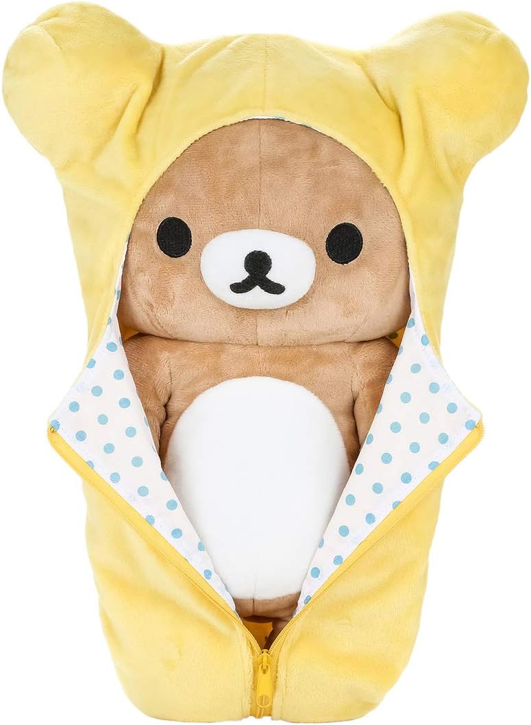 Rilakkuma Yellow Sleeping Bag Plush Soft Toy