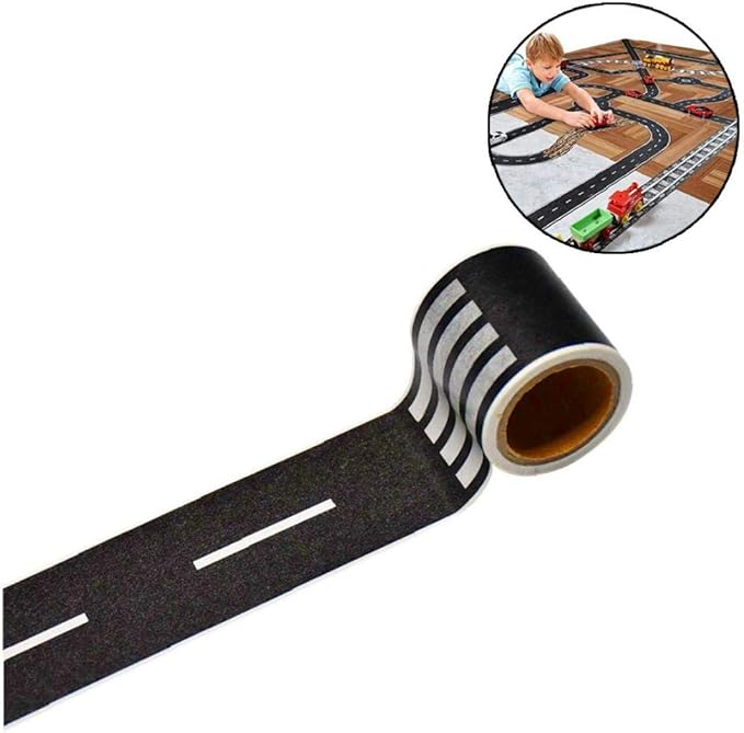 Road Paper Tape Creative Traffic Road Adhesive Masking Tape for Kids