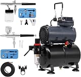 SwitZer Airbrush Paint Kit with Tank Two Double Action BDS 132 and BD-128P view 1