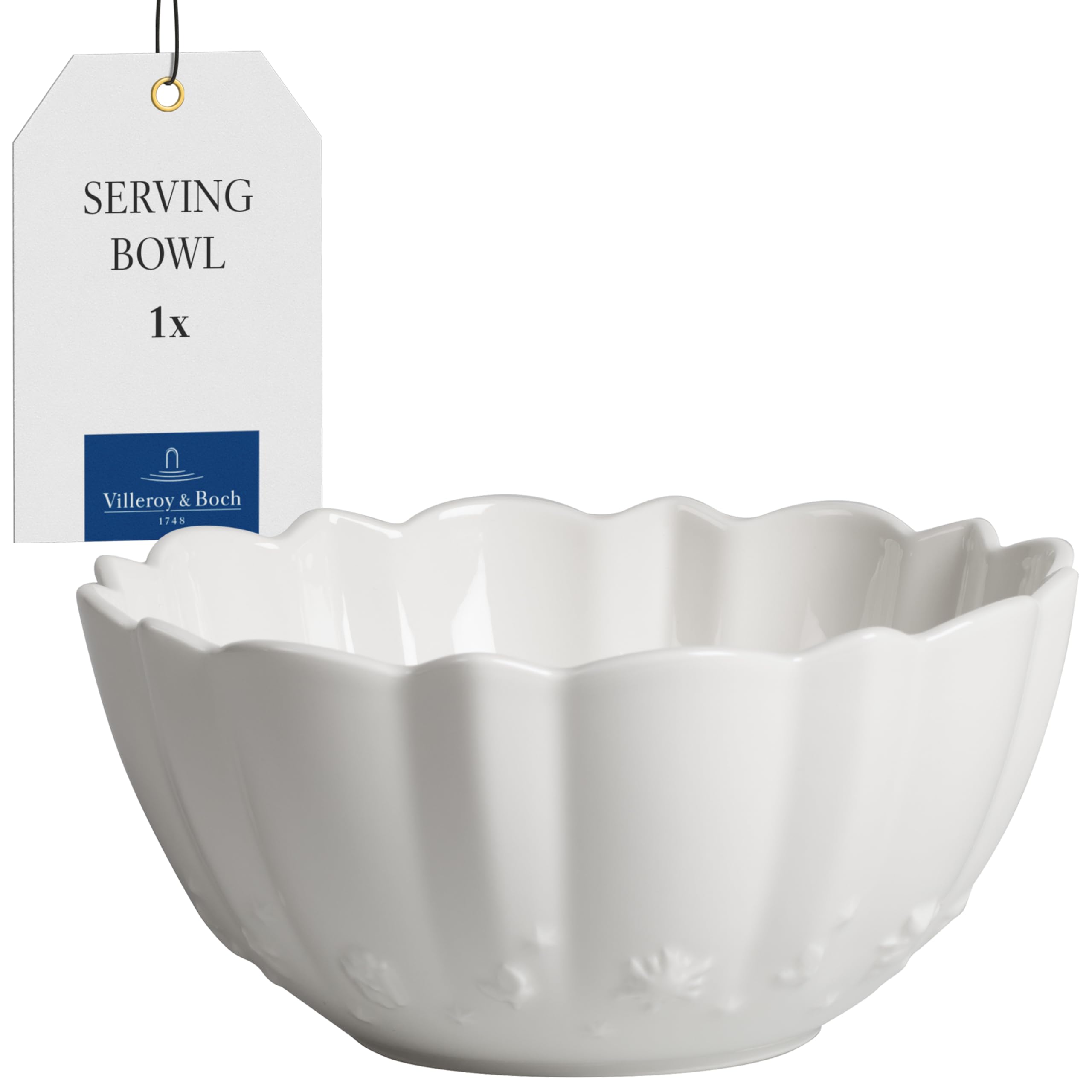 Villeroy & Boch – Toy's Delight Royal Classic Salad Bowl White, Dishwasher Safe, Microwave Safe, Christmas, Decoration, Table, Bowl, Premium Porcelain