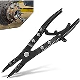 38700 Spindle Snap Ring Pliers 12in Heavy Duty External Snap Ring Pliers with Ratchet Locking Design, Fit for Ford Super Duty