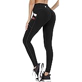 Ewedoos Leggings with 5 Pockets for Women Yoga Pants 25"/ 27" Workout Leggings for Women Tummy Control Running