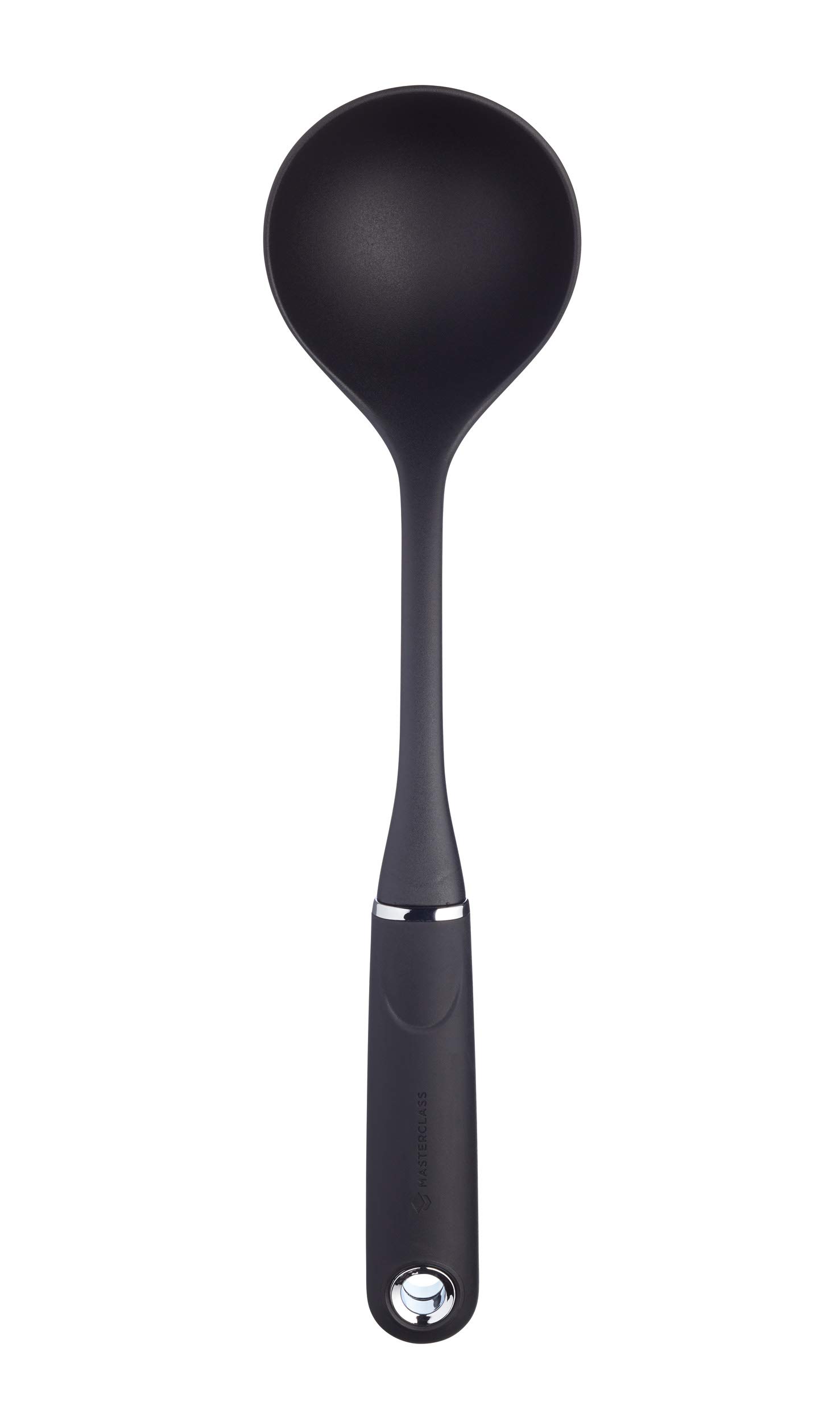 MasterClass Soup Ladle with Soft Grip Handle, Non Stick Safe Nylon, 34 cm