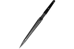 HUAAO 9.4in Tactical Fixed Blade Knife with Sheath, 440C Stainless Steel Black Blade Aviation Aluminum Handle, for EDC Outdoor Tactical Survival Camping Hunting