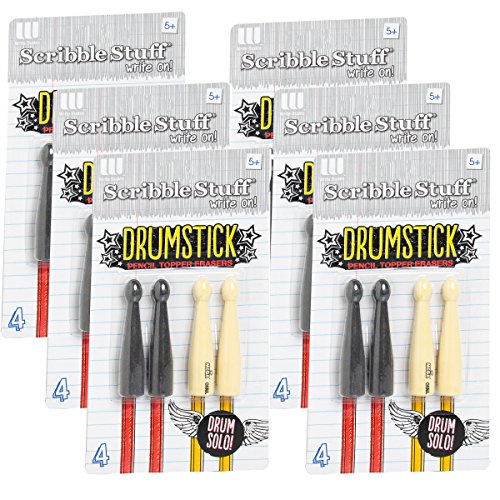 The Board Dudes (24 Count) Drumstick Pencil Topper Erasers Gift Bag Fillers Party Favors Bulk Pack - Thumbnail 2