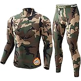 CL convallaria Long Johns Thermal Underwear for Men Soft Fleece Lined Base Layer Cold Weather Top Bottom Gift Set