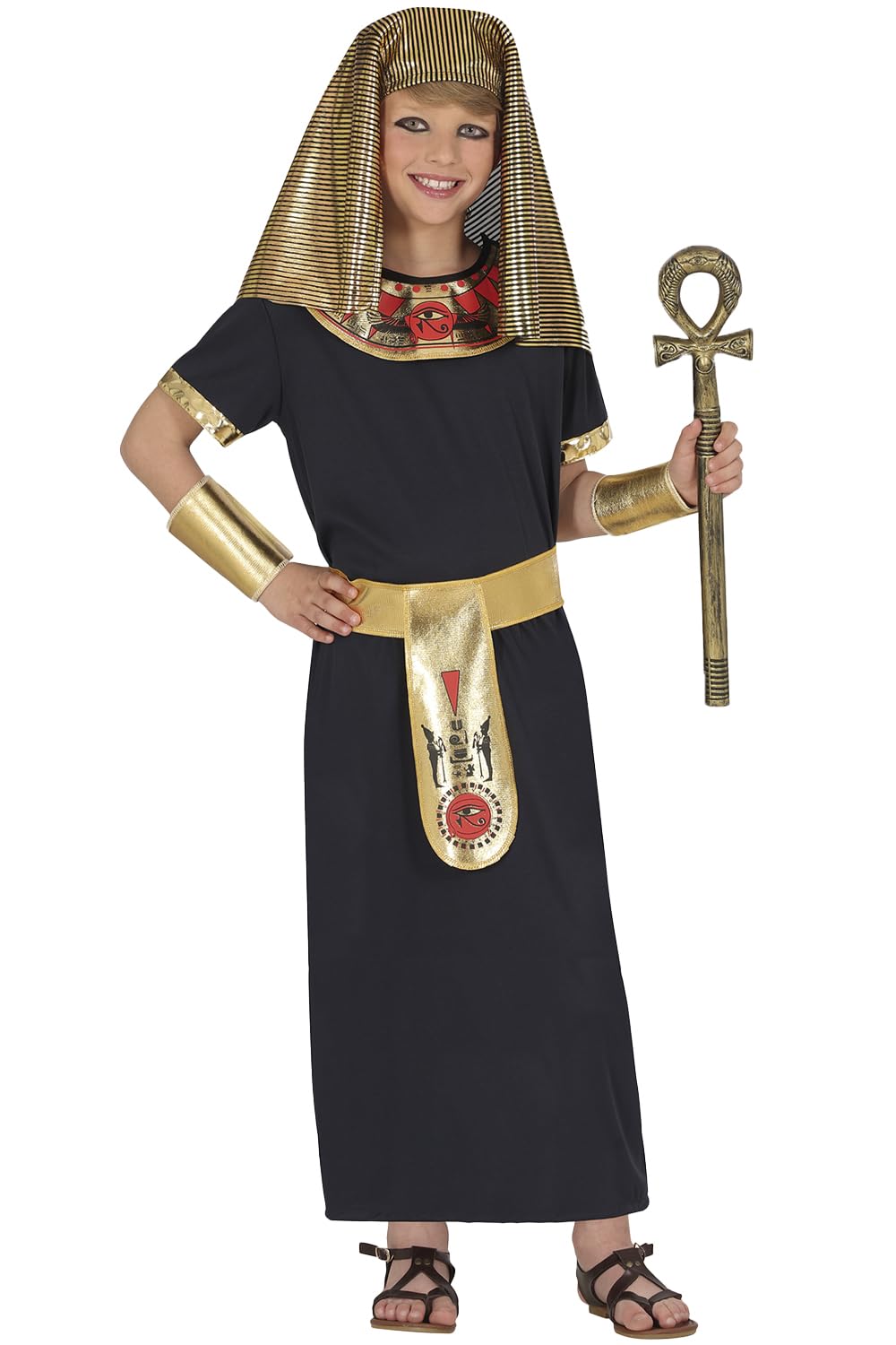 My Illusions Boys Egyptian Costume Kids School Dress Up Halloween Book Day Childs Fancy Dress Historical Outfit (Large 10-12 Years)