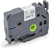 Nicelabels 12mm 0.47" White Tape, Brother P-Touch TZe-231 Replacement | 26.2ft 8m Per Pack,Laminated Waterproof, Rotate Green Gear,Fits PT-D210 H110 D400, NOT for MK PT-65