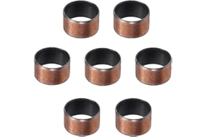 Aicosineg Oilless Bushings 15mm Bore x 17mm OD x 10mm Length Plain Bearings Wrapped Carbon Steel Base 1510 Sleeve Bearing 10pcs