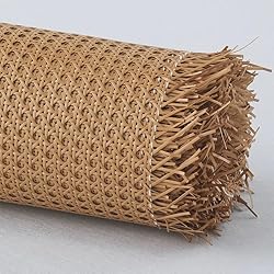 Plastic Rattan Cane Webbing 16"×40", Coffee Color