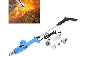 OUKANING Portable Electric Thermal Weeder 12.5Amp Compact Weed Burner for Garden Weed Torch Maximum Temperature 650℃ 5 Nozzles