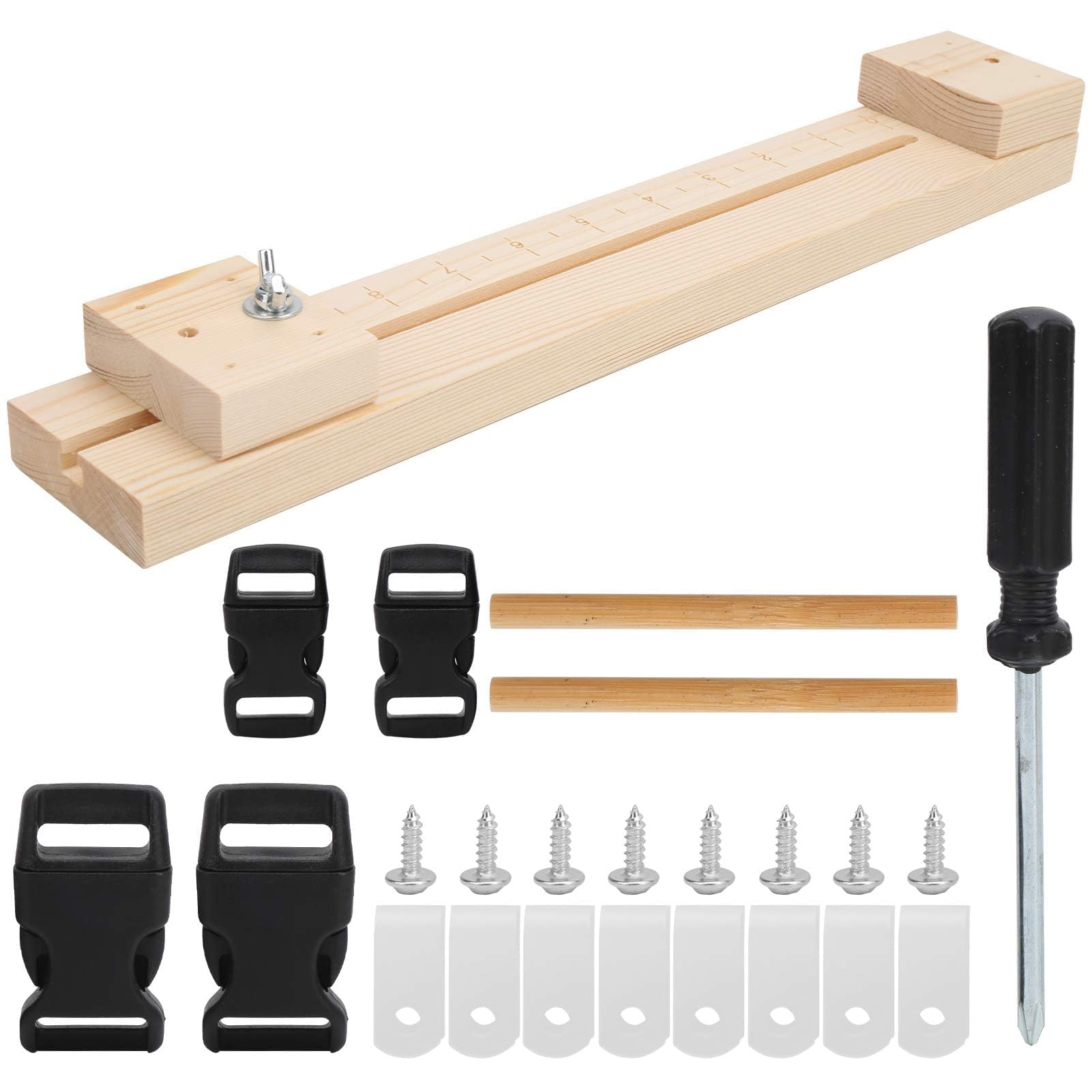 Cyrank Bracelet Maker Making Kit, Adjustable Length Paracord Jig, Wooden Wristband Necklace Maker