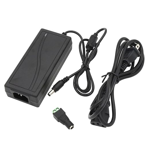 RGBZONE AC To DC 12V 5A 60W Power Supply Adapter and 2.1mm x 5.5 mm DC Power Connector