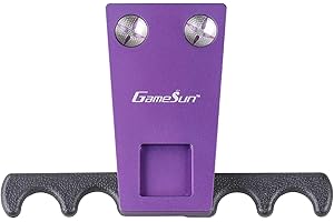 GAMESUN 6 In 1 Portable Weighted Pool Cue Holder, chalk holder, billiard cue tip tool, Purple