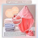 Shakeel Hair Towel Wrap Grey Quick-Dry Turban with Button view 6