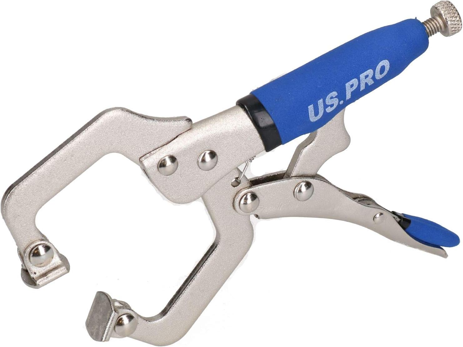 AB Tools 6-Inch Welding Locking C-Clamps With Quick Release – 2 Pack, Soft Grip