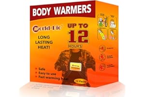 WORLD-BIO Body Warmers for Cold Weather, Heat Warmer Patch Disposable with Adhesive Backing Gives Hours Warm - 10/12/20/32/40 Packs, Hand Warmers Long Lasting Safe Natural Odorless