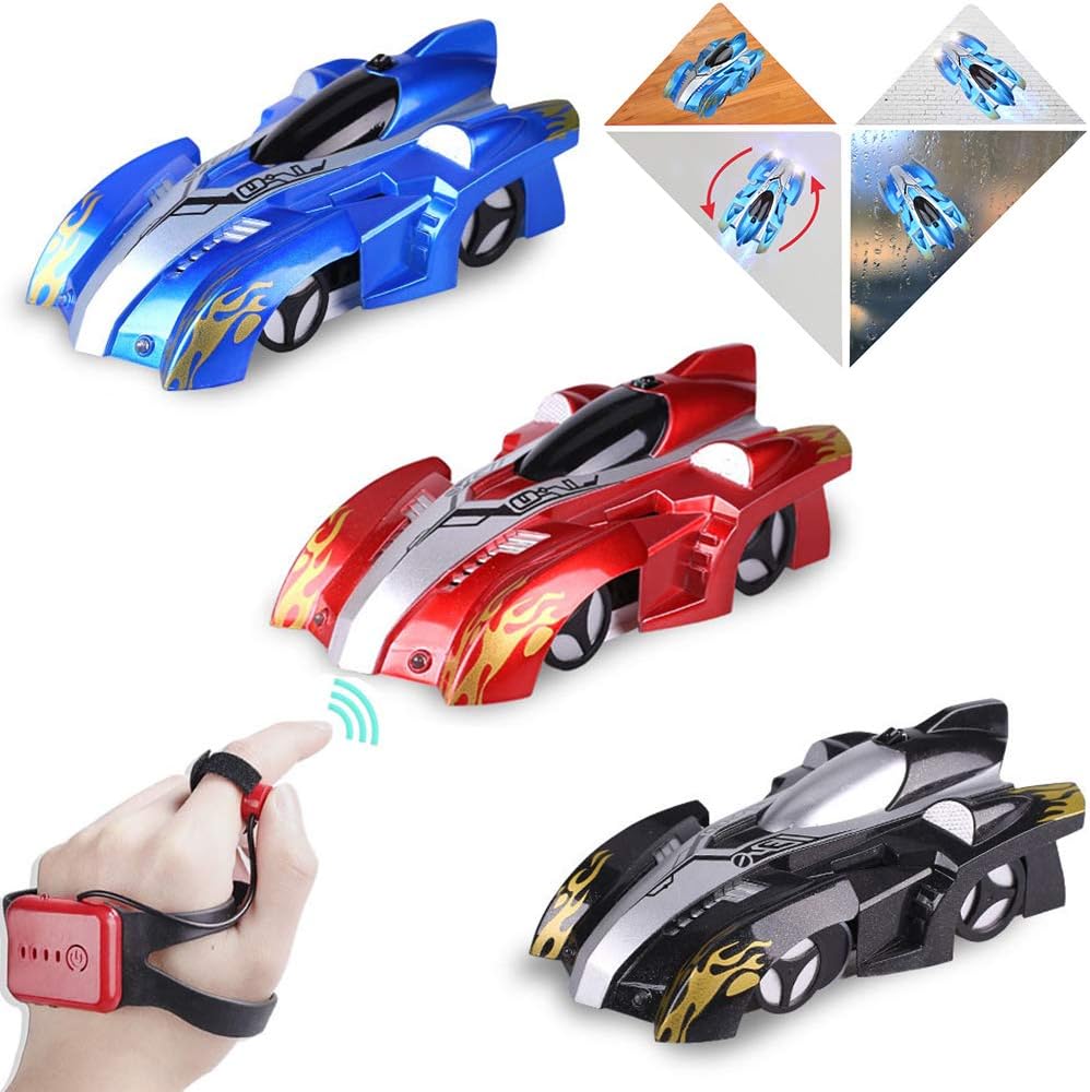 remote control car on wall and ceiling
