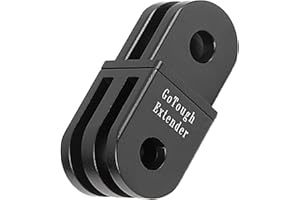 Fotodiox GoTough Extender Black Metal Straight 20mm Extension with Pivot Arm for Hero2, Hero3, Hero3+ and Hero4 Cameras and A