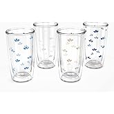 Tervis MediterraBlue Collection Made in USA Double Walled Insulated Tumbler Travel Cup Keeps Drinks Cold & Hot, 16oz 4pk, Assorted
