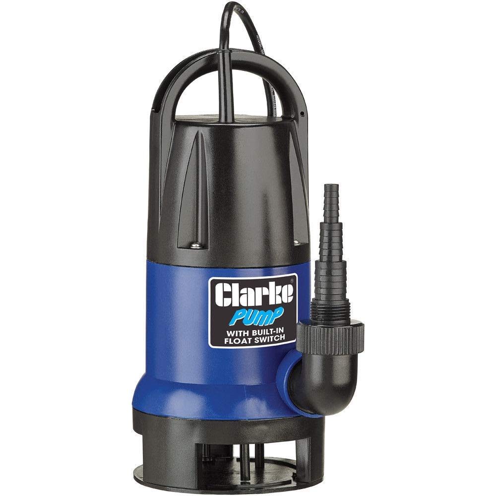 Clarke PSV5A 1.5" 750W Submersible Water Pump with Integrated Float Switch, 217L/min Max Flow, 8m Head, Clean & Dirty Water, Heavy Duty Drainage (230V)