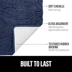GORILLA GRIP Bathroom Rug Sets 3 Piece, Bath Mat