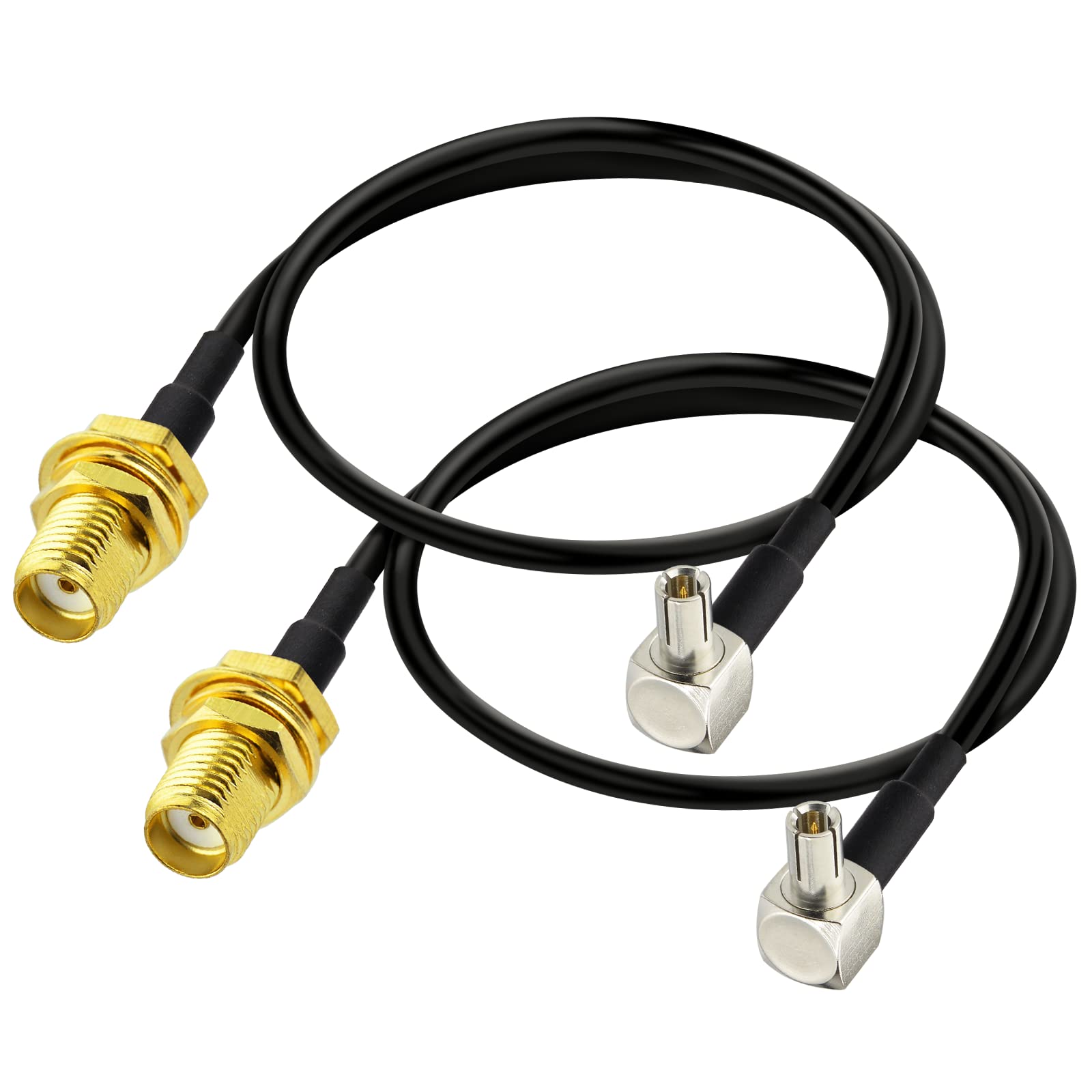 Eightwood 4G Antenna SMA Female to TS9 Male Adapter Cable 30CM 2PCS for External Antenna Router Huawei E5372 E5577 E5786 E5787 Vodafone Netgear Hsdpa MiFi Modem Hotspot UMTS Mobile