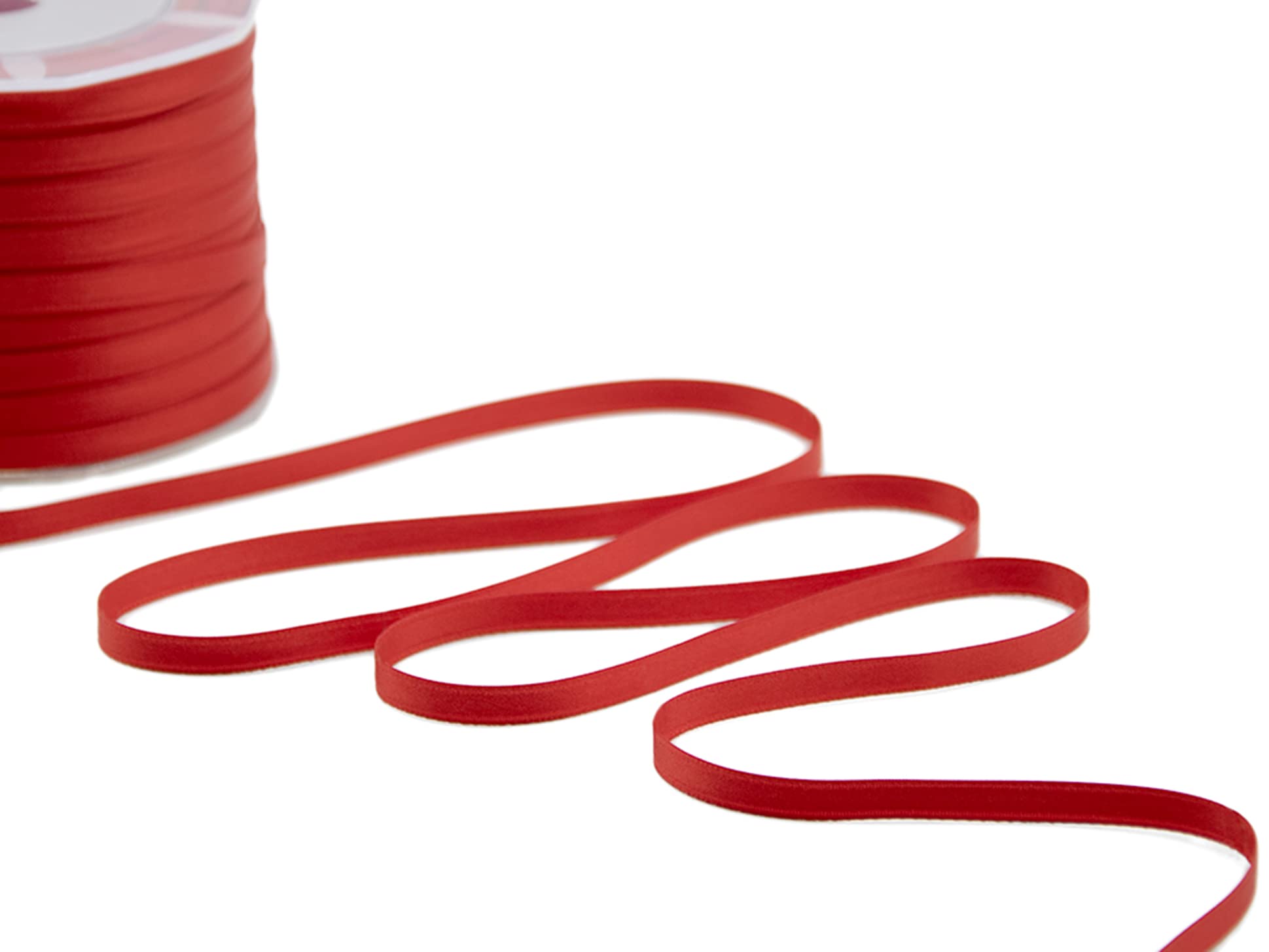 INCARTAMI Ribbon, Red, 6mm x 100m
