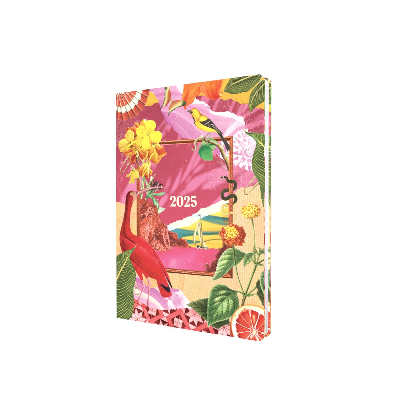 Collins Maximalism 2025 Planner - A5 Week to View Diary - Yellow - (MX153.45-25) - Stylish Weekly Eco Diary with Recycled Paper