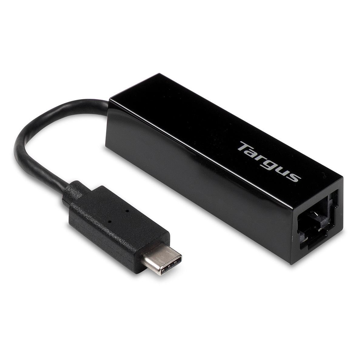 Targus Plugable USB-C Laptop Docking to Gigabit Ethernet Adapter Slim & portable design, Black (ACA930EUZ)