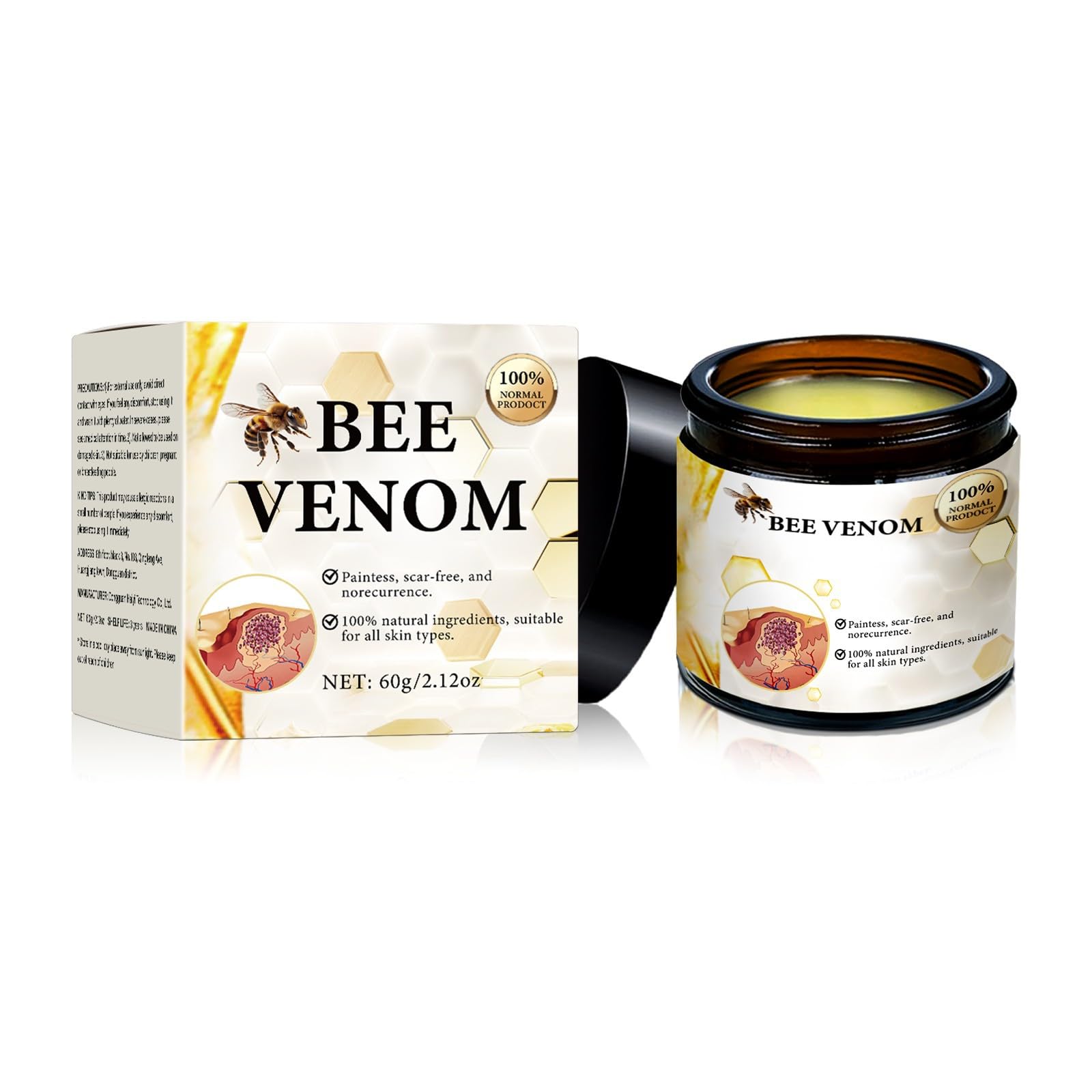 Bee Venom Cream New Professional Bee Venom Treatment Cream Bee Venom Repair Cream for All Parts of The Body 60g