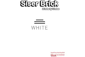 Siser Brick 600 Heat Transfer Vinyl, 20" x 12” Sheet (White) - Compatible with Siser Romeo/Juliet & Other Professional or Craft Cutters - 3D HTV - CPSIA Certified