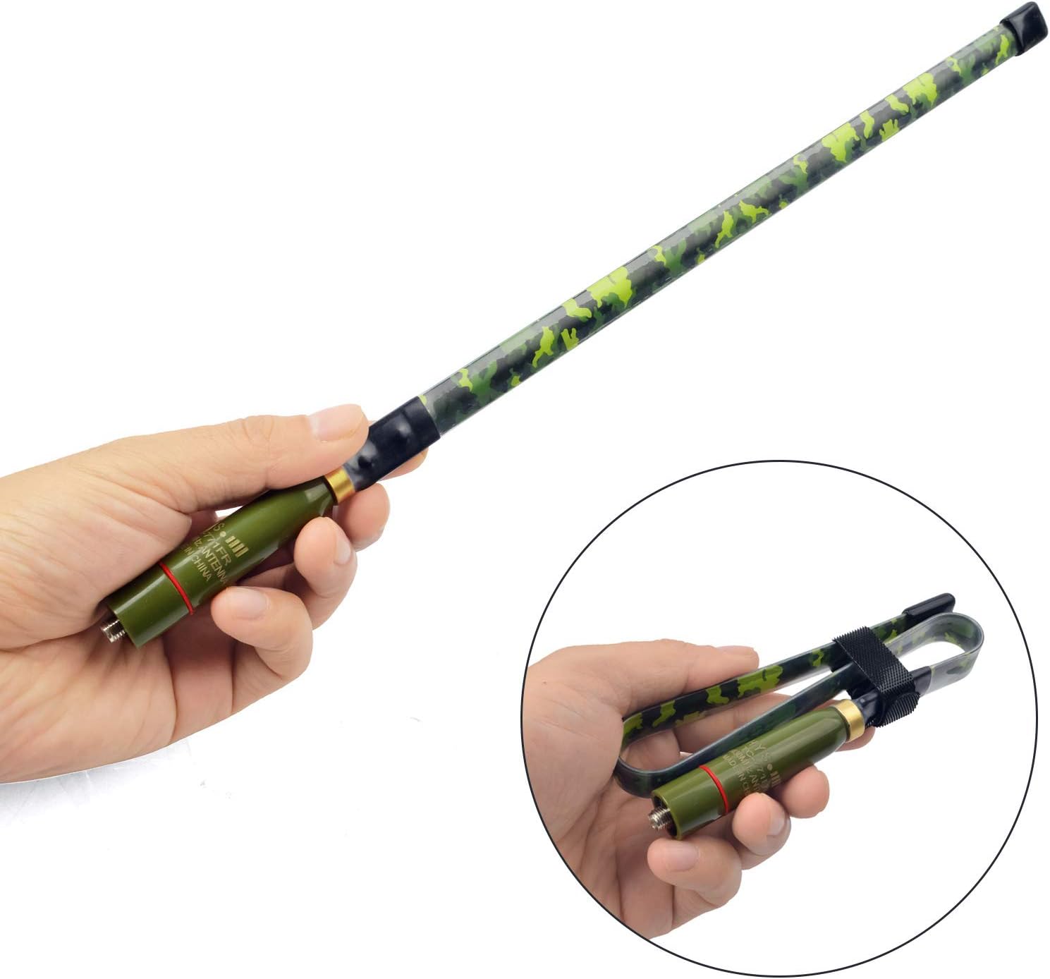 HYS SMA FEMALE VHF/UHF Foldable Tactics Antenna Dual Band 144/430Mhz 15.3-Inch Aeria Compatible for Baofeng UV-5R BF-F8HP WOUXUN KG-UVD1P KG-UV6D Kenwood Radio - Image 4