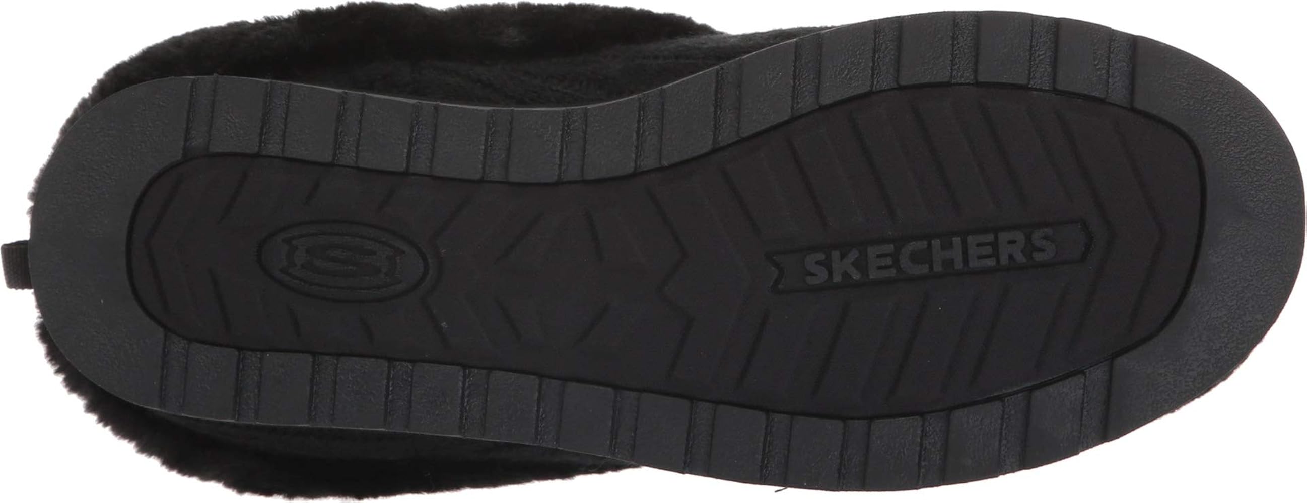 skechers sweater knit faux fur slippers