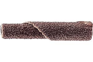 PFERD Untapered Cartridge Roll, Aluminum Oxide A, 1/4" Diameter x 1-1/2" Length, 1/8" Arbor Hole, 80 Grit, 25000 Max RPM (Pack of 50) - Part 41480